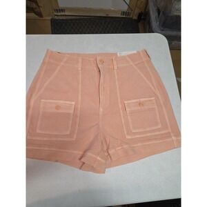 American Eagle 90s Boyfriend‎ Shorts Size 8 Highest Rise Stretch Pockets Peach
